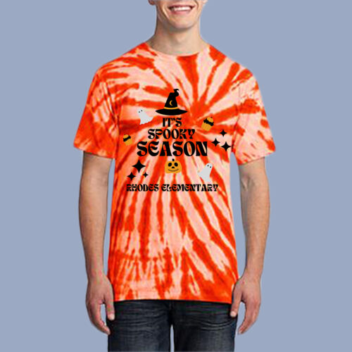 Adult Tie-Dye T-Shirt - Fall - Its Spooky Season Thumbnail