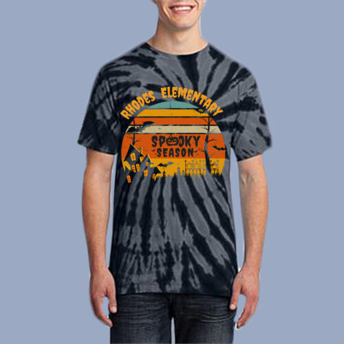 Adult Tie-Dye T-Shirt - Fall - Haunted House Thumbnail