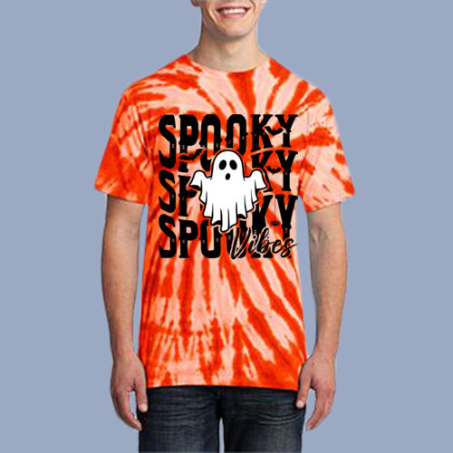 Adult Tie-Dye T-Shirt - Fall - Spooky Vibes Thumbnail