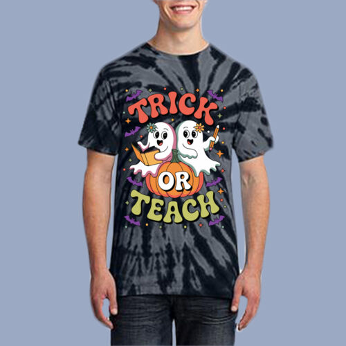 Adult Tie-Dye T-Shirt - Fall - Trick or Teach  Thumbnail