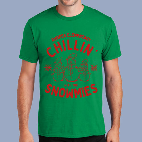 Adult T-Shirt - Winter - Chillin With The Snowmies Red Thumbnail