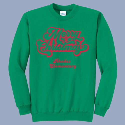 Adult Crewneck - Winter - Merry Christmas Red Thumbnail