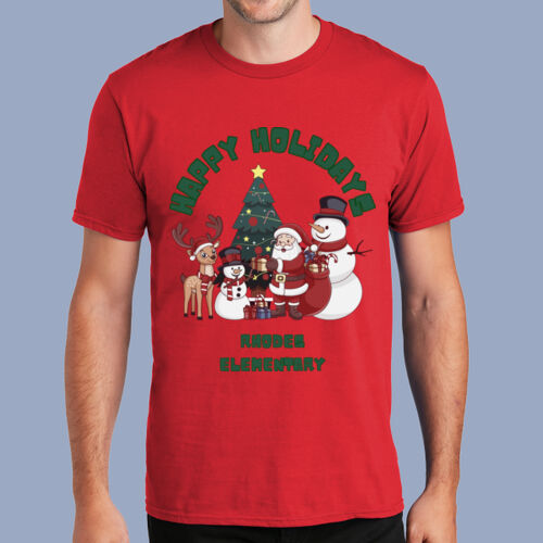 Adult T-Shirt - Winter - Happy Holidays Green Thumbnail