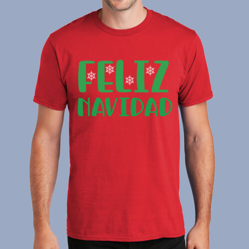 Adult T-Shirt - Winter - Feliz Navidad Green Thumbnail