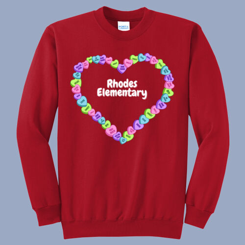 Adult Crewneck - Spring - Candy Hearts Thumbnail