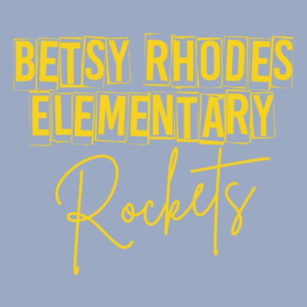 Betsy Rhodes Elementary Rockets in Cursive Yellow Thumbnail